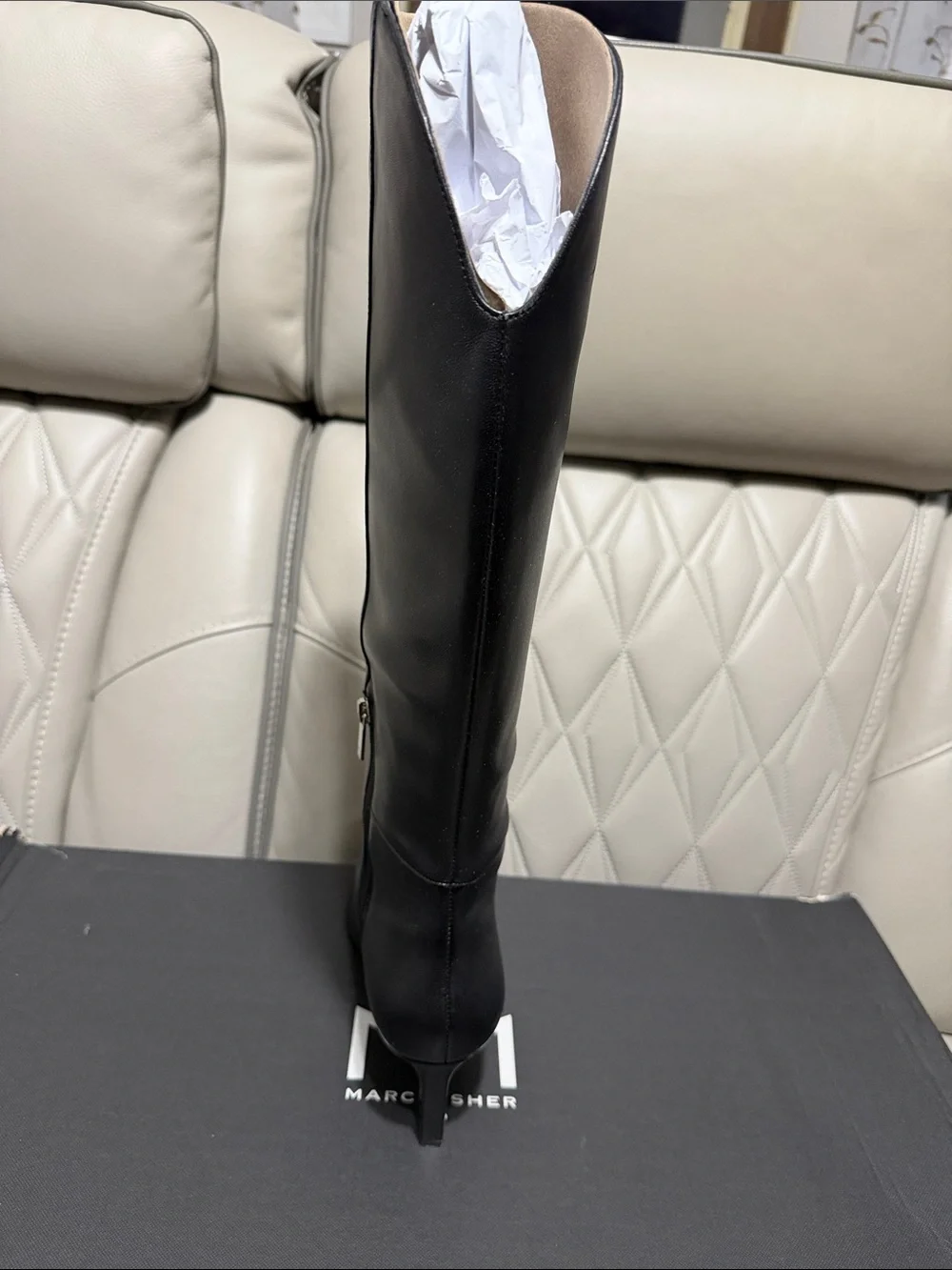 Marc Fisher Esmee Black Over-the-Knee Pointed Boot